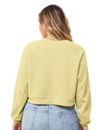 BELLA + CANVAS Women's Crop Raglan Crewneck Sweatshirt 7505