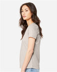 BELLA + CANVAS Women's Relaxed Heather CVC V-Neck Tee 6405CVC