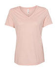 BELLA + CANVAS Women's Relaxed Heather CVC V-Neck Tee 6405CVC