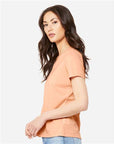 BELLA + CANVAS Women's Relaxed Heather CVC V-Neck Tee 6405CVC