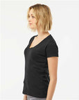 Tultex Women's Fine Jersey V-Neck T-Shirt 214