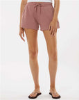 Independent Trading Co. Women’s Lightweight California Wave Wash Fleece Shorts PRM20SRT