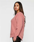 LAT Women's Weekend Fleece Crewneck Sweatshirt 3525