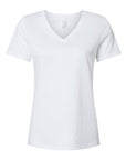 BELLA + CANVAS Women's Relaxed Heather CVC V-Neck Tee 6405CVC