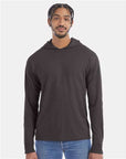 ComfortWash by Hanes Unisex Garment-Dyed Jersey Hooded Long Sleeve T-Shirt GDH280