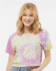 Colortone Women's Tie-Dyed Crop T-Shirt 1050