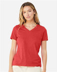 BELLA + CANVAS Women's Relaxed Heather CVC V-Neck Tee 6405CVC