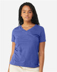 BELLA + CANVAS Women's Relaxed Heather CVC V-Neck Tee 6405CVC