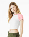 BELLA + CANVAS Women's Micro Rib Raglan Baby Tee 1201