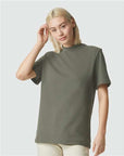 American Apparel Unisex Pique Mock Neck Tee 1PQ