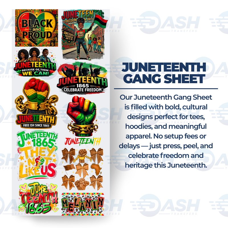 22x48 Inches Juneteenth Gang sheet