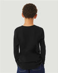 BELLA + CANVAS Youth Heather CVC Long Sleeve Tee 3501YCVC