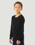 BELLA + CANVAS Youth Heather CVC Long Sleeve Tee 3501YCVC