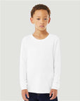 BELLA + CANVAS Youth Heather CVC Long Sleeve Tee 3501YCVC