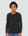 BELLA + CANVAS Youth Heather CVC Long Sleeve Tee 3501YCVC