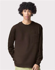 American Apparel Unisex Super Heavyweight Long Sleeve Pocket Tee 9410