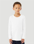 BELLA + CANVAS Youth Heather CVC Long Sleeve Tee 3501YCVC