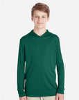 Team 365 Youth Zone Performance Hooded Long Sleeve T-Shirt TT41Y