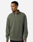 Independent Trading Co. Unisex Pigment-Dyed Quarter-Zip Pullover PRM4600QZ