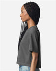 American Apparel Women's Heavyweight Cotton Garment-Dyed Boxy Cropped Tee 1302GD