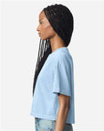 American Apparel Women's Heavyweight Cotton Garment-Dyed Boxy Cropped Tee 1302GD