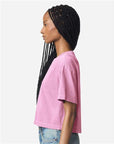American Apparel Women's Heavyweight Cotton Garment-Dyed Boxy Cropped Tee 1302GD