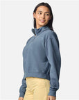 Comfort Colors Women's Garment-Dyed Mid-Length Quarter-Zip Sweatshirt 1580L