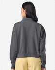 Comfort Colors Women's Garment-Dyed Mid-Length Quarter-Zip Sweatshirt 1580L