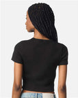American Apparel Women's Baby Rib Cropped Tee BR210