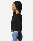 American Apparel Women's Baby Rib Long Sleeve Cropped Tee BR2107