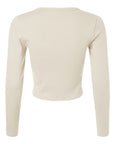 American Apparel Women's Baby Rib Long Sleeve Cropped Tee BR2107