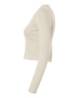 American Apparel Women's Baby Rib Long Sleeve Cropped Tee BR2107