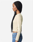 American Apparel Women's Baby Rib Long Sleeve Cropped Tee BR2107