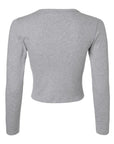 American Apparel Women's Baby Rib Long Sleeve Cropped Tee BR2107