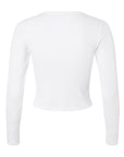 American Apparel Women's Baby Rib Long Sleeve Cropped Tee BR2107