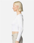 American Apparel Women's Baby Rib Long Sleeve Cropped Tee BR2107