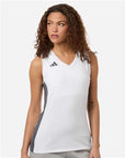 Adidas Women's Quickset V-Neck Sleeveless Jersey AT120
