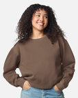 Comfort Colors Women's Garment-Dyed Mid-Length Crewneck Sweatshirt 1566L