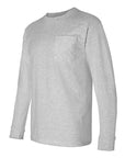 Bayside Unisex USA-Made Long Sleeve Pocket T-Shirt 8100