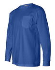 Bayside Unisex USA-Made Long Sleeve Pocket T-Shirt 8100