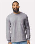 Gildan Unisex Ultra Cotton® Long Sleeve Pocket T-Shirt 2410