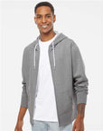 Independent Trading Co. Unisex Lightweight Full-Zip Hooded Sweatshirt AFX90UNZ