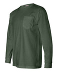 Bayside Unisex USA-Made Long Sleeve Pocket T-Shirt 8100