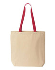 Liberty Bags Natural Tote with Contrast-Color Handles 8868