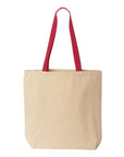 Liberty Bags Natural Tote with Contrast-Color Handles 8868