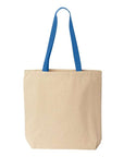 Liberty Bags Natural Tote with Contrast-Color Handles 8868