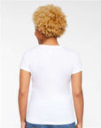 LAT Women's Fine Jersey V-Neck Tee 3507