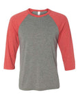 BELLA + CANVAS Unisex Three-Quarter Sleeve Baseball Tee 3200