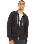 BELLA + CANVAS Unisex Sponge Fleece Full-Zip Hoodie Sweatshirt 3739