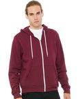 BELLA + CANVAS Unisex Sponge Fleece Full-Zip Hoodie Sweatshirt 3739